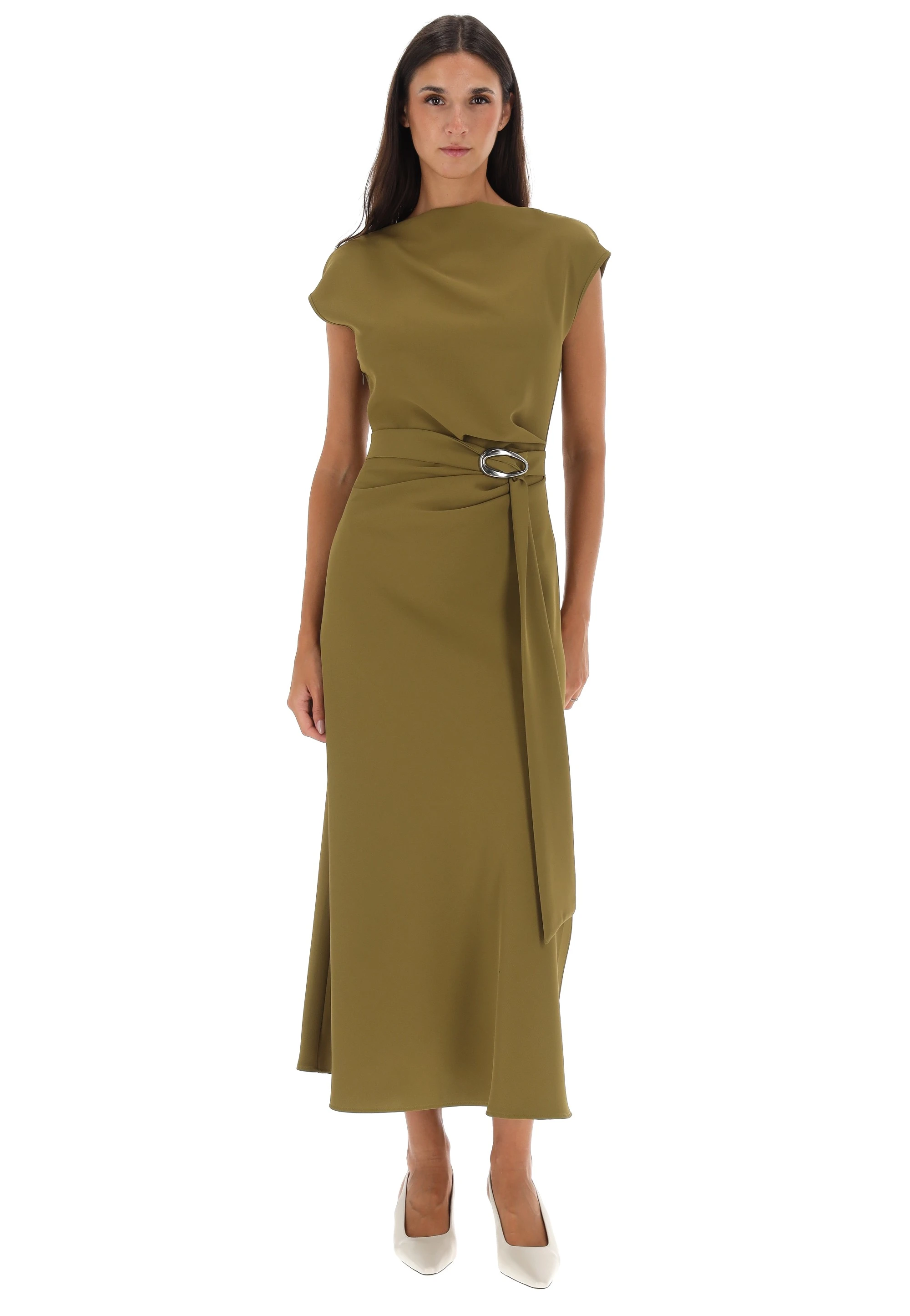 Abito lungo con arricciatura e manica scesa Imperial AFSTKER